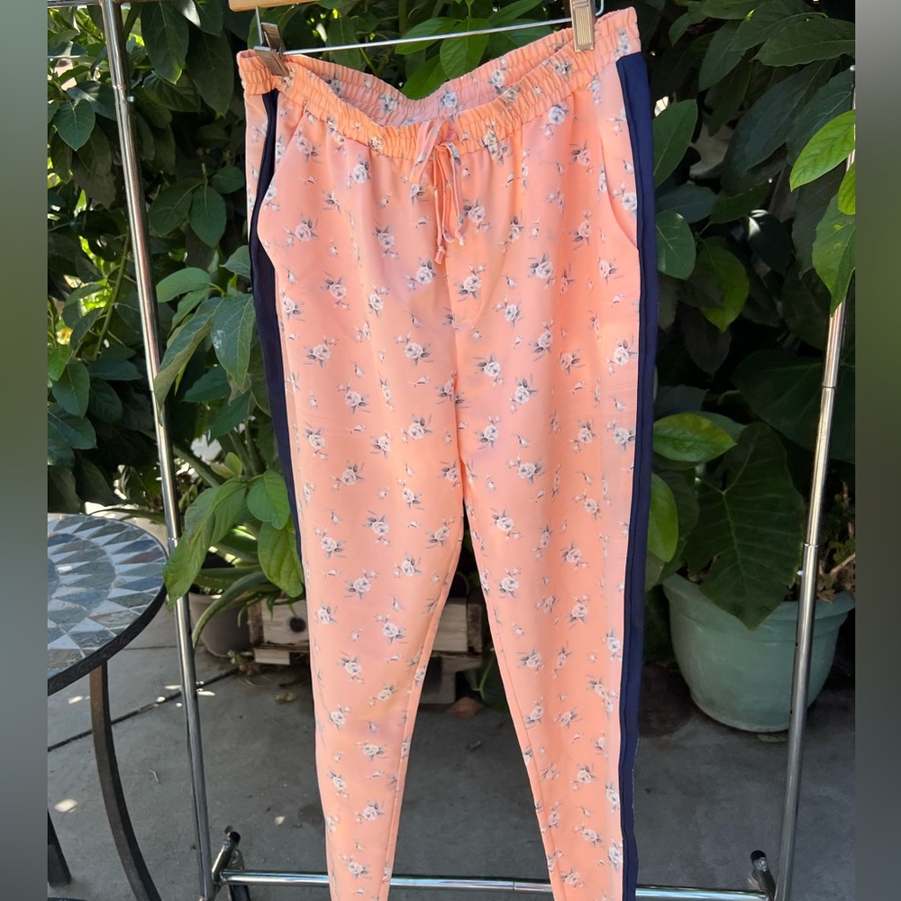 Keds orange floral track pants